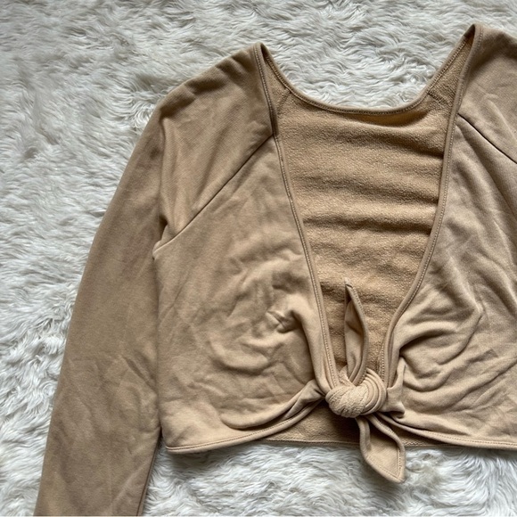 Lovers + Friends x Revolve Langley Top Tie Back Taupe Neutral XS NWT New - Picture 5 of 9